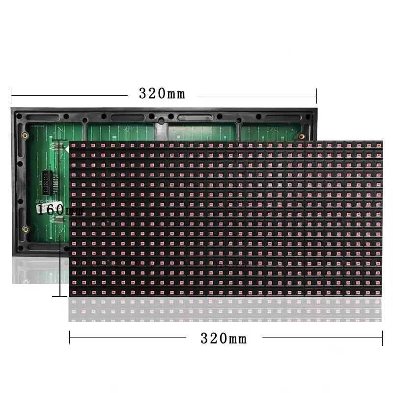 p10 Unit board 32*16 points outdoor waterproof rolling red led display module panel 320*160mm  aliexpress online shop