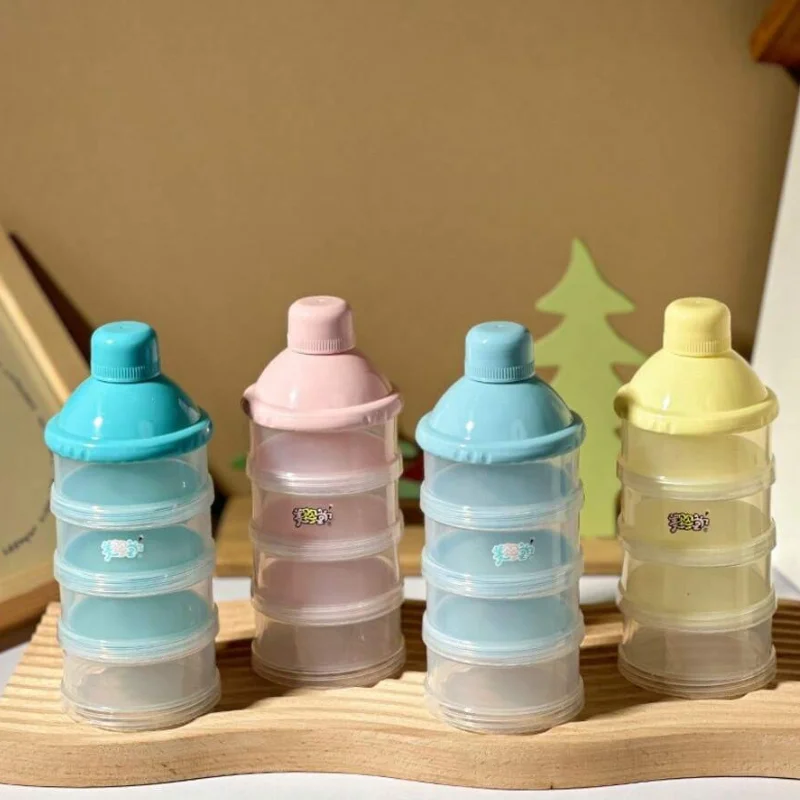 Multi-Layer Formula Dispenser, Detachable Portable, Large Capacity Portioning Box, Baby Milk Powder Sealed Jar