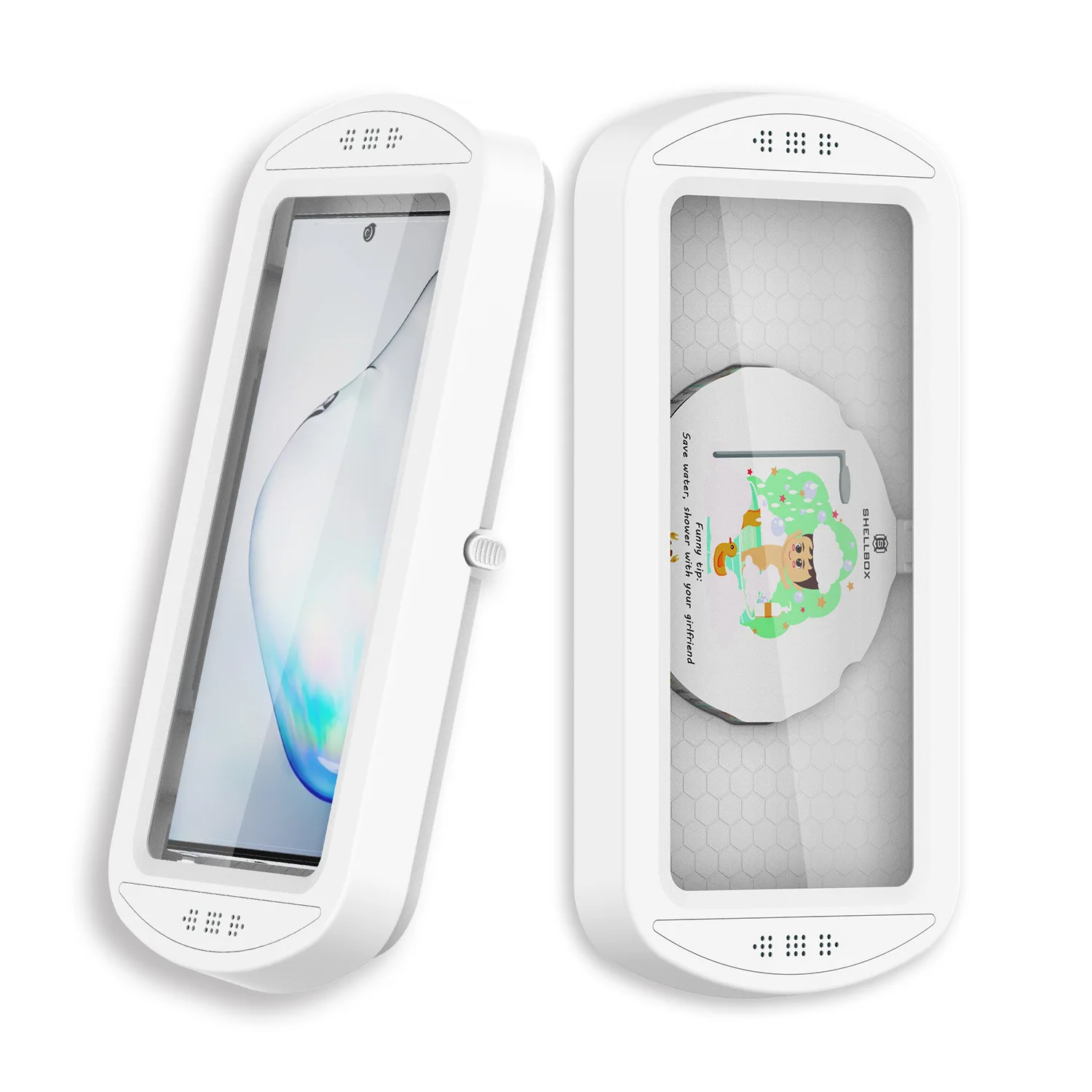 

Home Bathroom Waterproof Mobile Phone Box, Detachable Holder, Touch Screen, Smartphone Shell, Shower, Wall Sealing, Storage Case