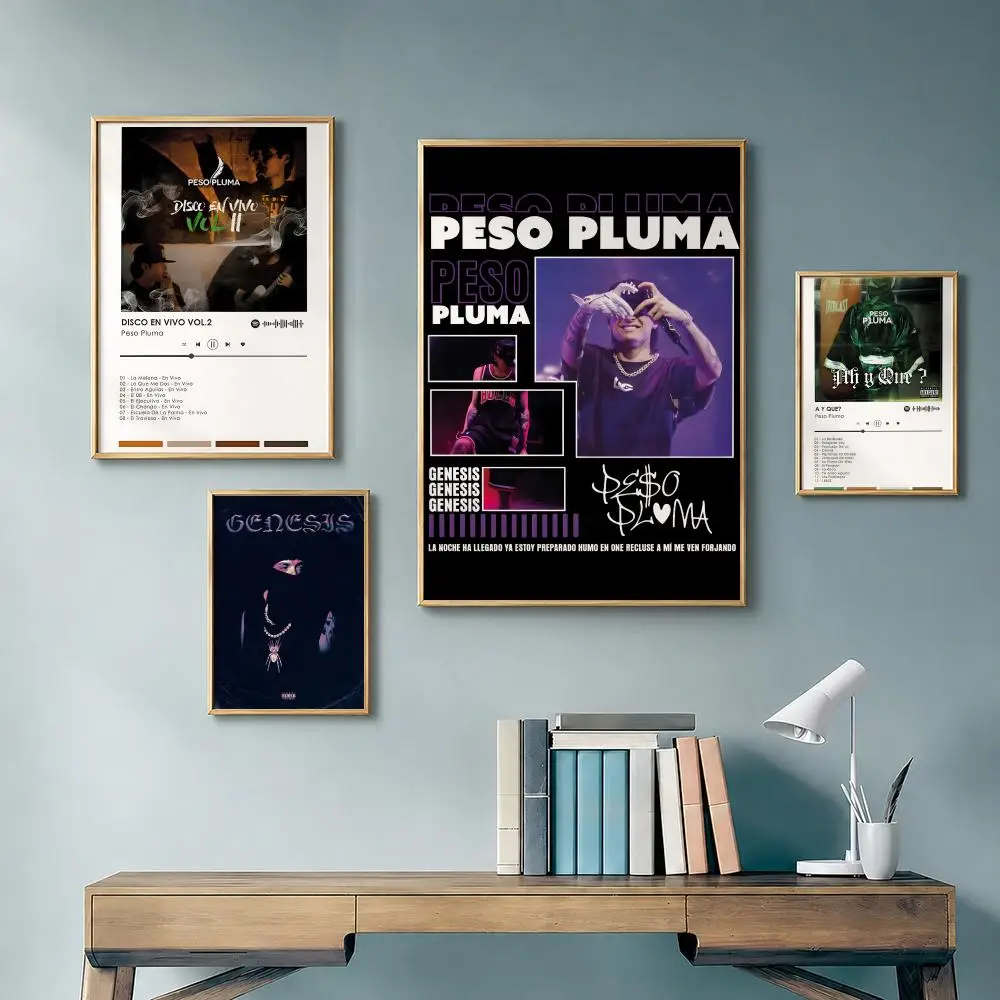 Popular Singer P-Peso PlumaS Poster Vintage Retro Anime Poster Stickers Peel and Stick Wall Art Home Decor