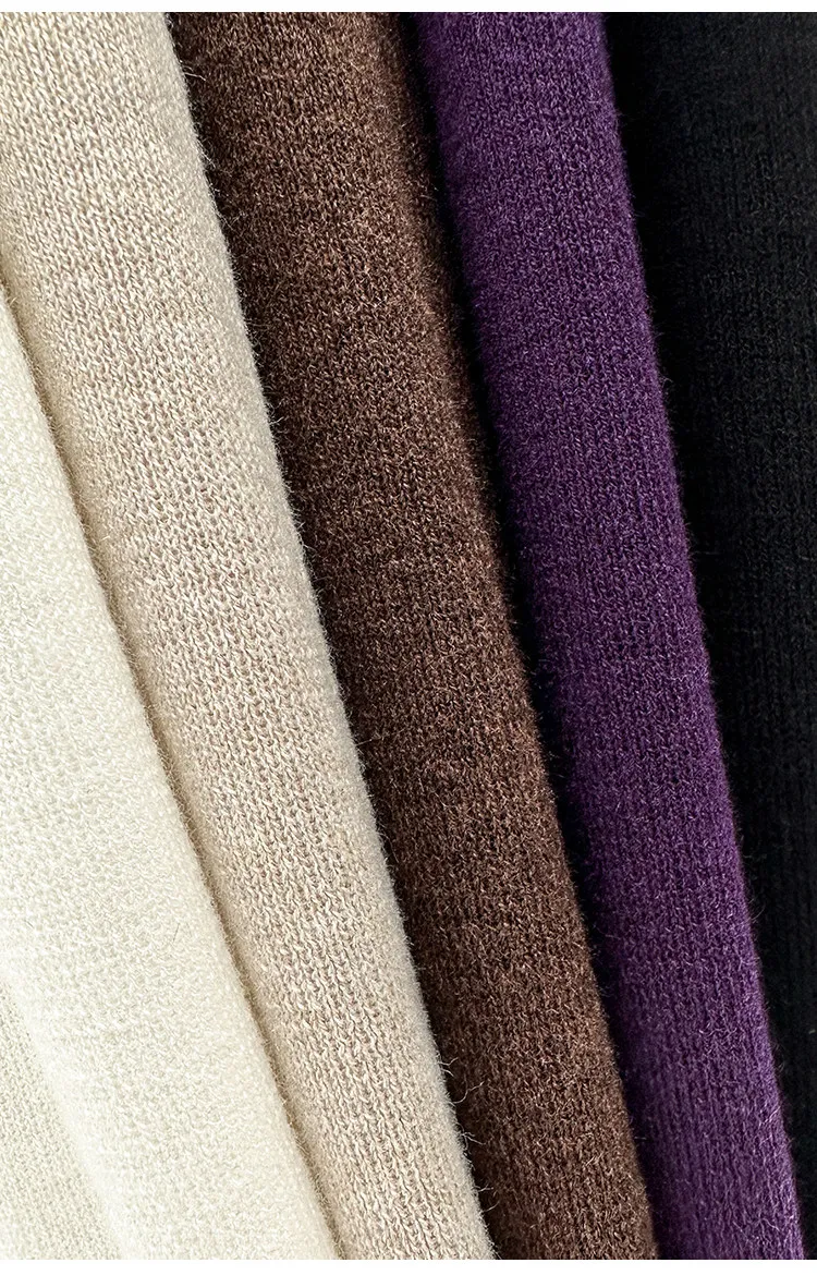 AOSSVIAO Herbst Winter Schwarzer Damen-Pullover mit V-Ausschnitt, langärmelig, schmale Passform, weicher Strickpullover, weiche, vielseitige Basic-Layering-Tops – Detail 13