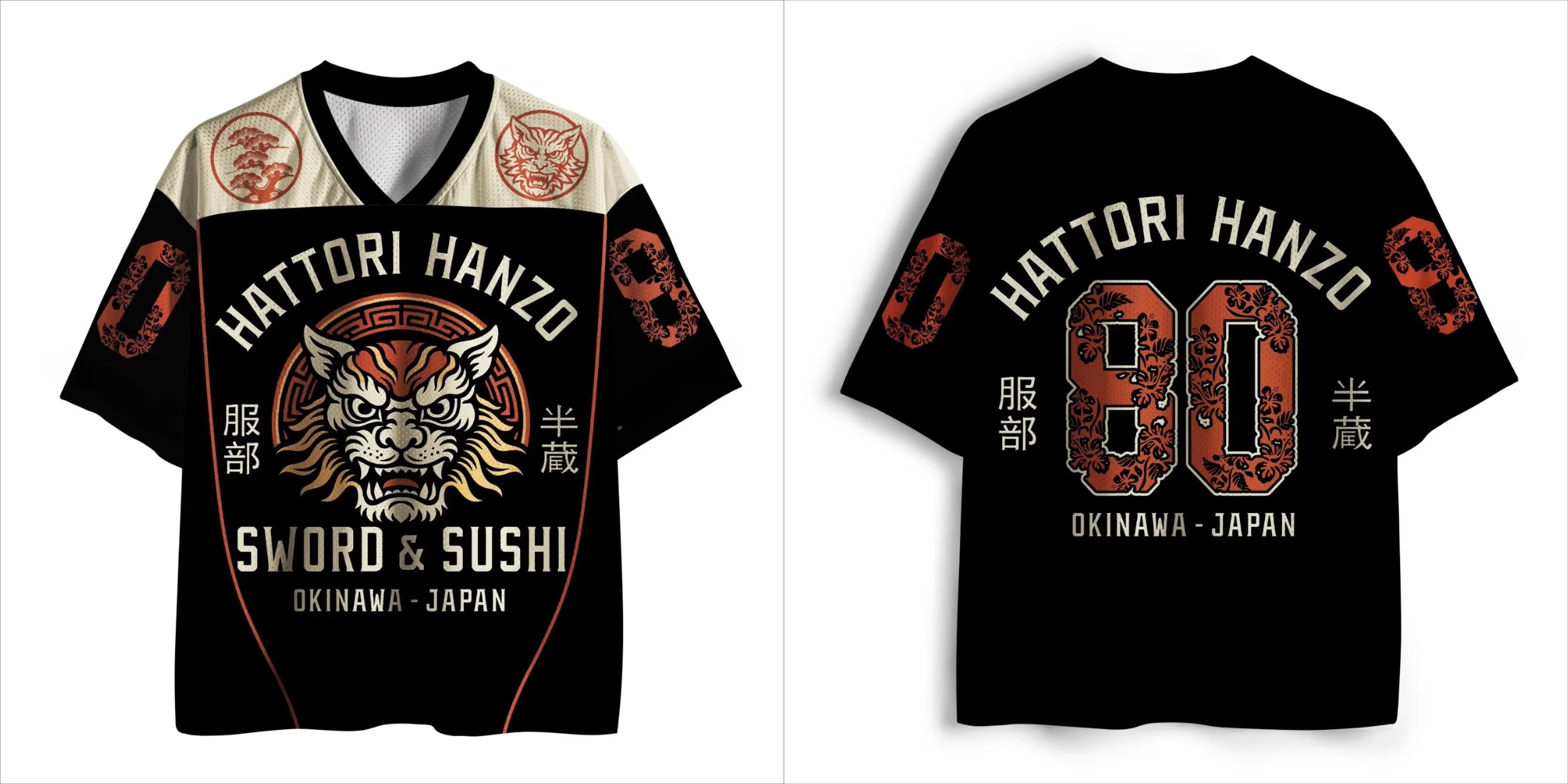 Men's Japanese Samurai Streetwear Jersey T-Shirt 2026 Summer Beige Tiger Graphic Tee Loose Fit Breathable Short Sleeve Top Kids