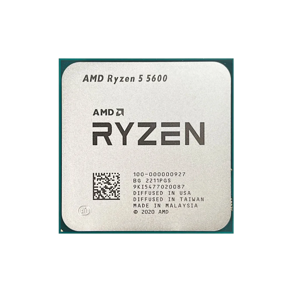 معالج AMD العلامة التجارية الجديدة Ryzen 5 5600 CPU للكمبيوتر المكتبي يصل إلى 4.4 جيجا هرتز 6 النواة 12 خيط 32 ميجابايت مقبس كاش AM4 بدون حزمة