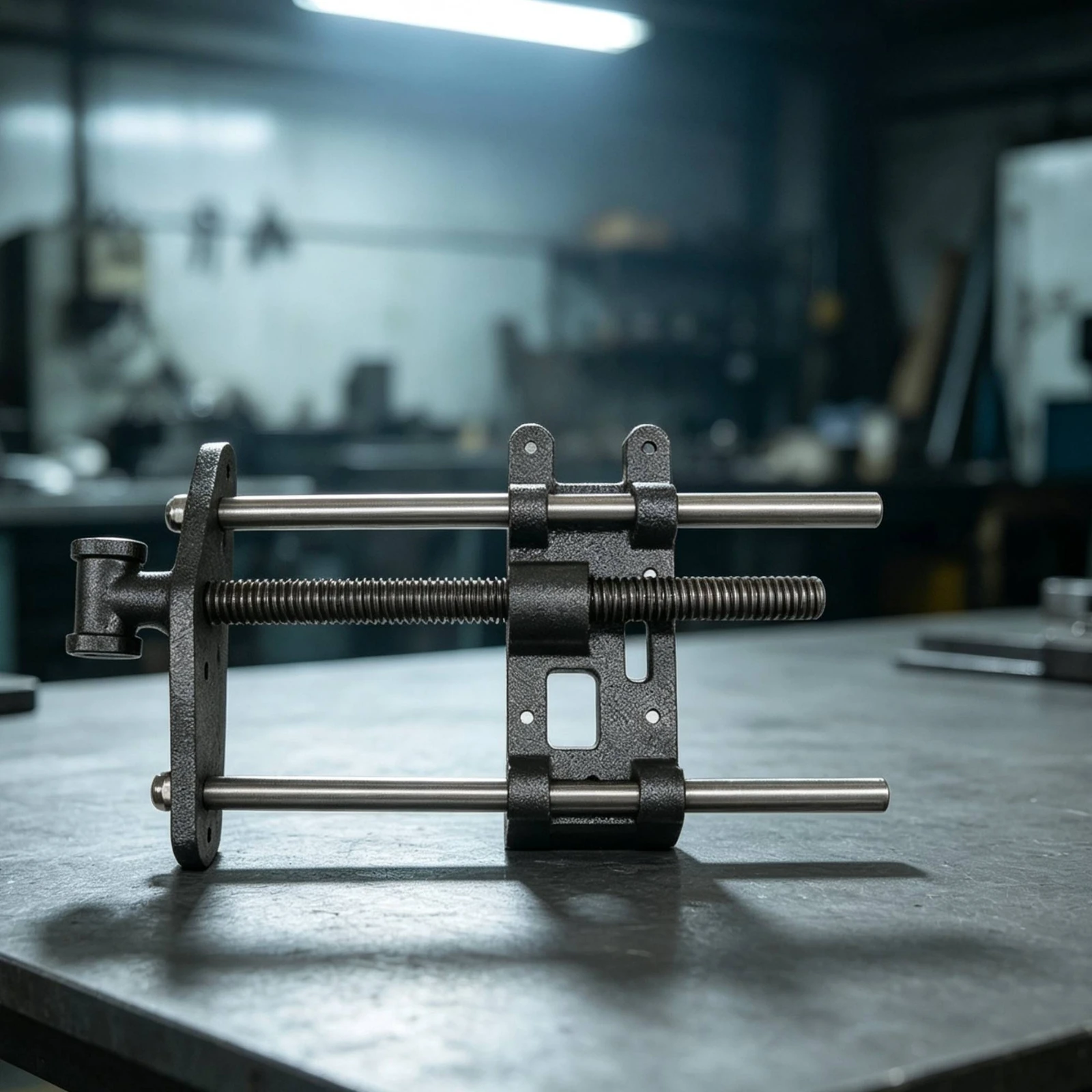 Bench Vise with Guide Rods Manual Woodworking Vise Woodworking Bench Clamp Easy to Use Shielded Coating for Woodworkers