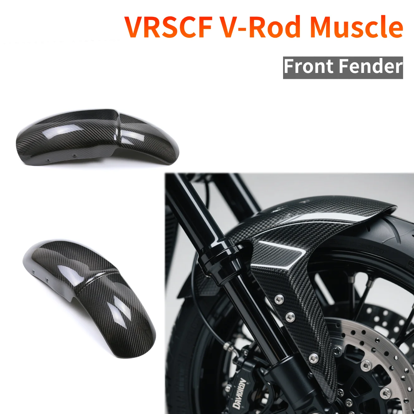 

Akoso Carbon Fiber Front Fender for Harley Davidson VRSCF V-Rod Muscle Motorcycle Exterior Modification Parts