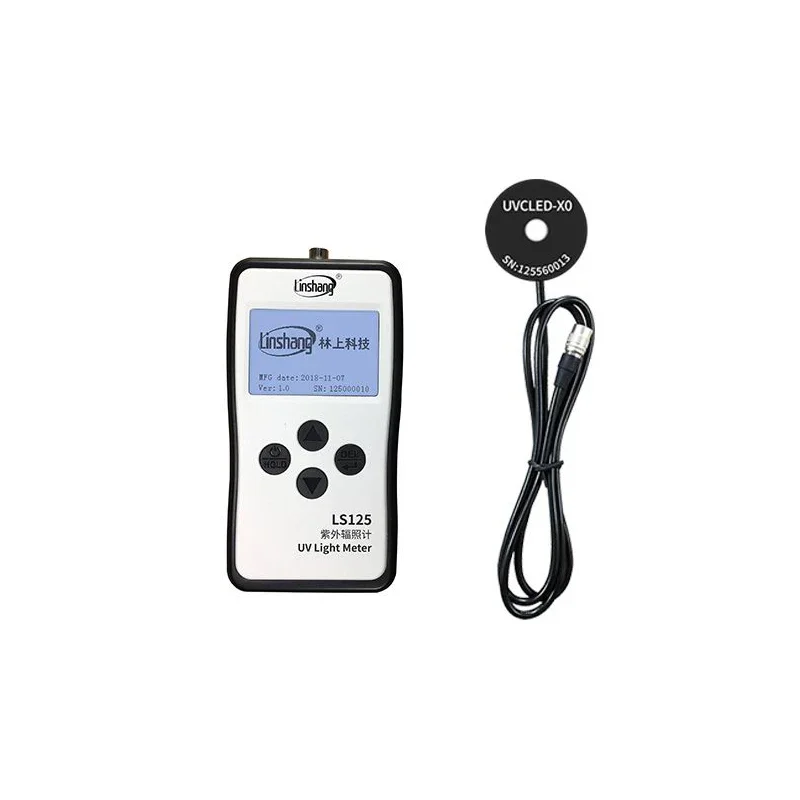 LS125 UV Light Meter+UVCLED-X0 Probe Ultraviolet Radiometer UV Light Tester Spectral response 230nm-315nm