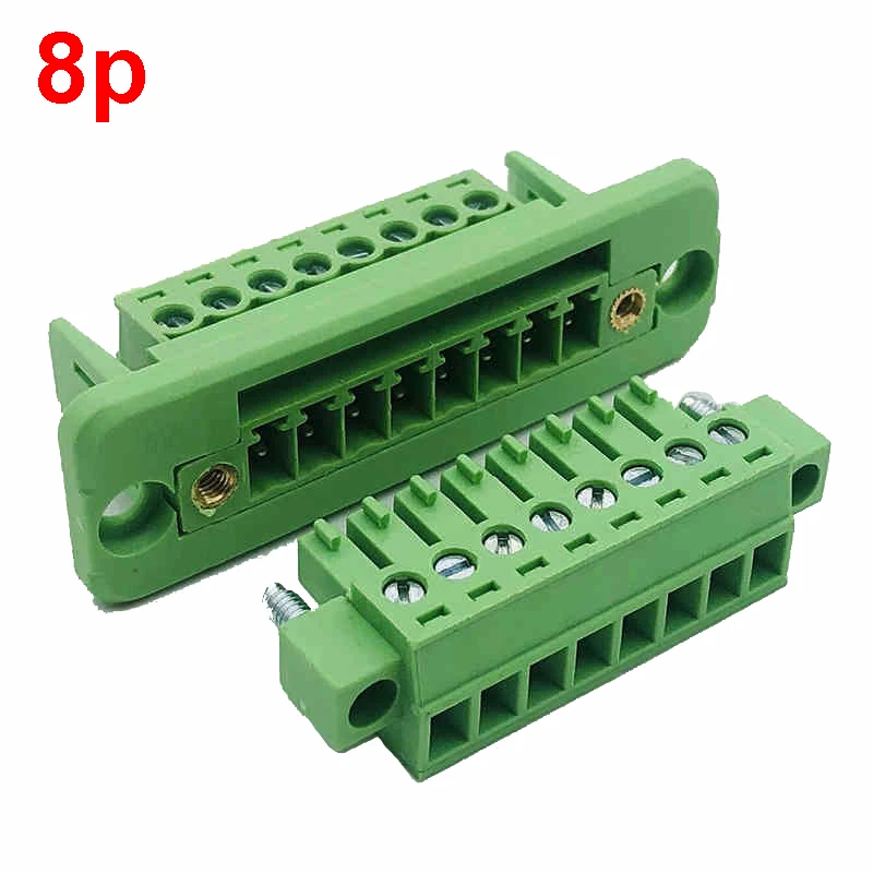 1Set Pitch 3,81mm 2P/3P/4P/5P/6P/8P/9P Steckbare Terminal Block Stecker JM15EDGKM 3,81mm Pitch