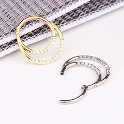 G23 Titanium Piercing Clicker Segment Hoop Nose Rings Earrings Nose Septum Piercing Ear Tragus Cartilage Helix Lip Ear Piercing