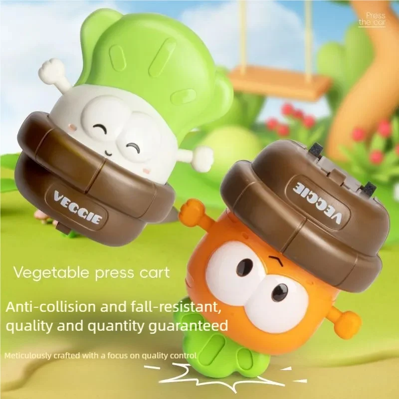 Children's Cartoon Push Inertia Toy Car, Cute Vegetable-Shaped Series Toy Car, Children's Gift Small Toy, Suitable for Christmas, Spring Festival, New Year's Day, Birthdays, Suitable for Boys and Girls Toys