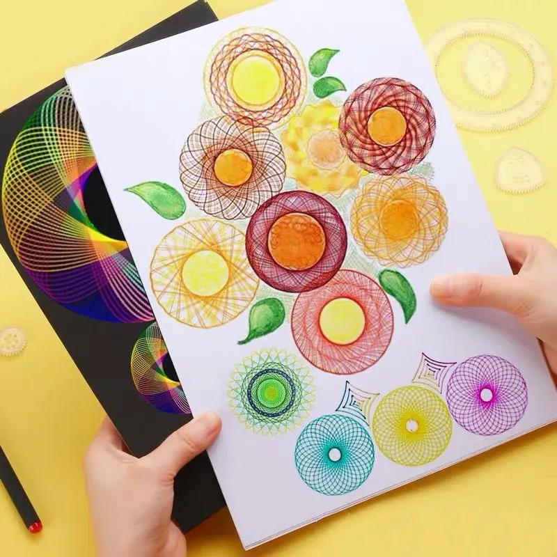 22 stks Spirograph Tekening Speelgoed Set Geometrische Liniaal Wiskundige Roulette Tekengereedschappen Leren Schilderen Puzzel Speelgoed Art Tool