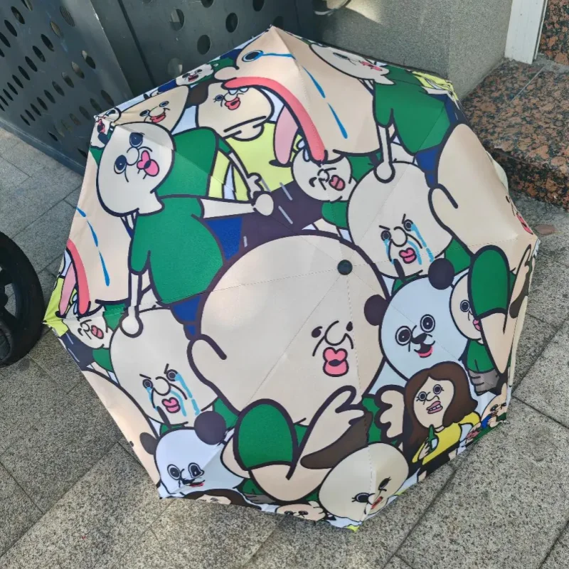 2024 New Bangbang Club Bangbang And Yuzhi Sunscreen Umbrella Automatic Cartoon Uv Resistant Sunshade Umbrella Gift