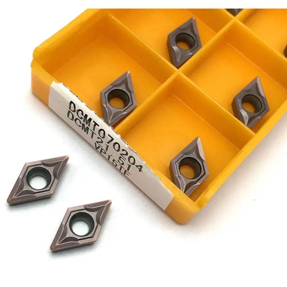 DCMT070204 Carbide Insert CNC Lathe Tool VP15TF US735 UE6020 High Efficiency Metal Machining Indexable Cutting Blade Parts