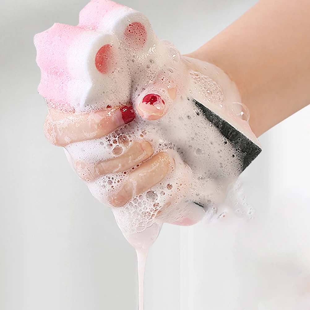 

3 шт., губка с кошачьими когтями, утолщенная нетканая ткань, принадлежности для мытья посуды, кухонная сковорода, чистящая чаша, инструмент, случайный инструмент