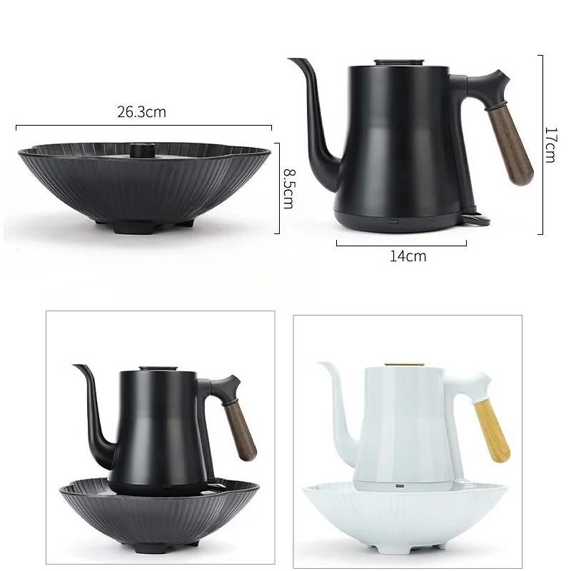 1350W Waterkoker Snel Koken Water Maakt Theepot Rond Kachel Elektrische Theepot Lange Mond Koffiepot Waterkoker 800Ml