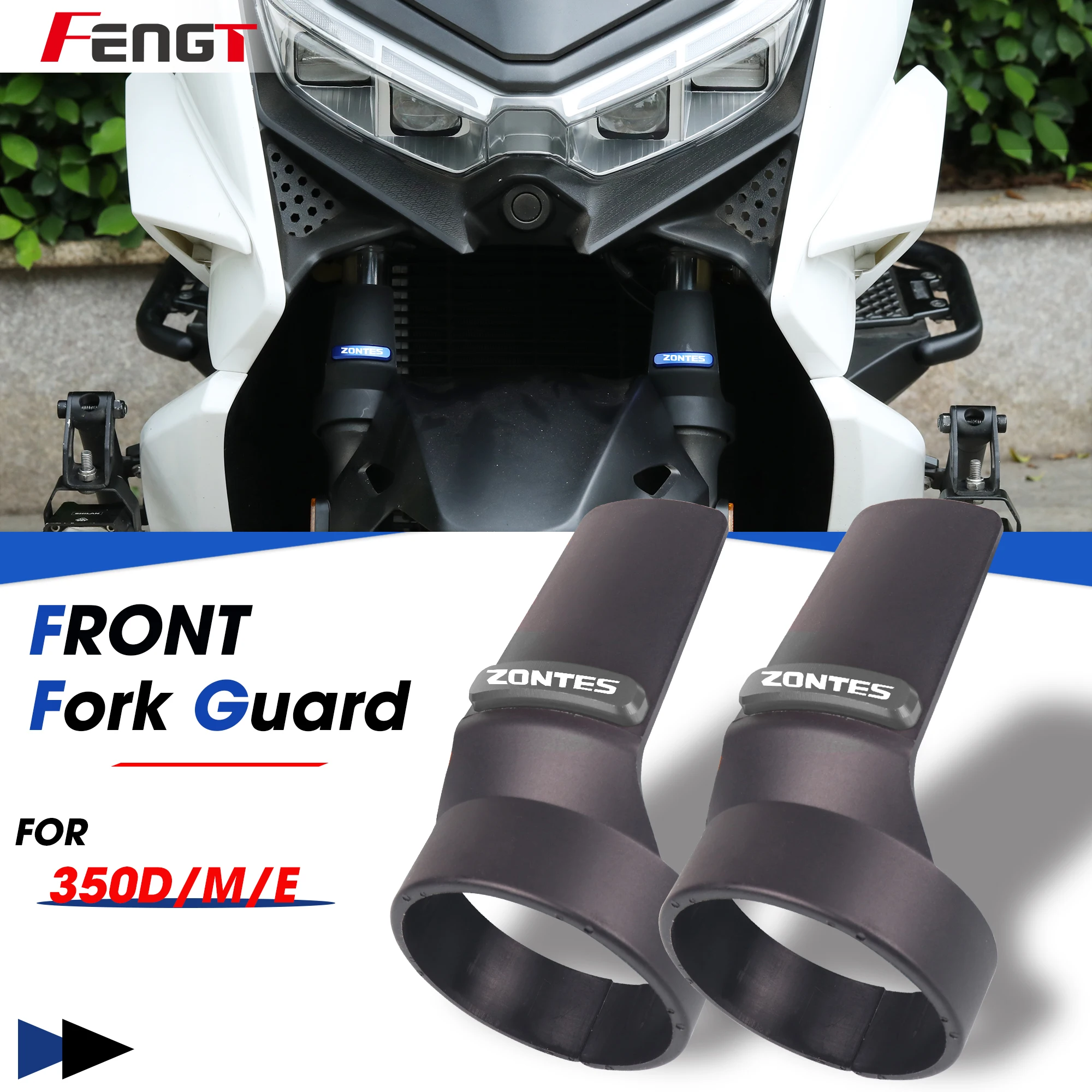 For ZONTES 350E 350D 350M 350 D 350 M E Motorcycle ZONTES 350D Front Fork Guard Fender Shock Absorbing Protective Shell Cover