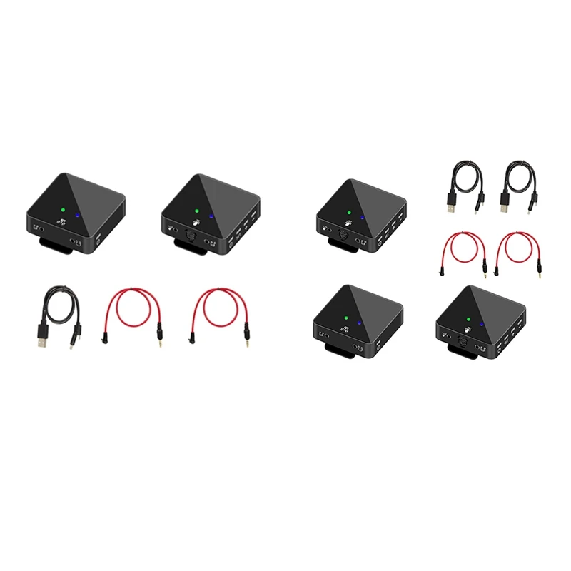 

Wireless Live Lavalier Microphone Square RF Launcher Receiver Clip Collar Lapel Microphone System For Camera