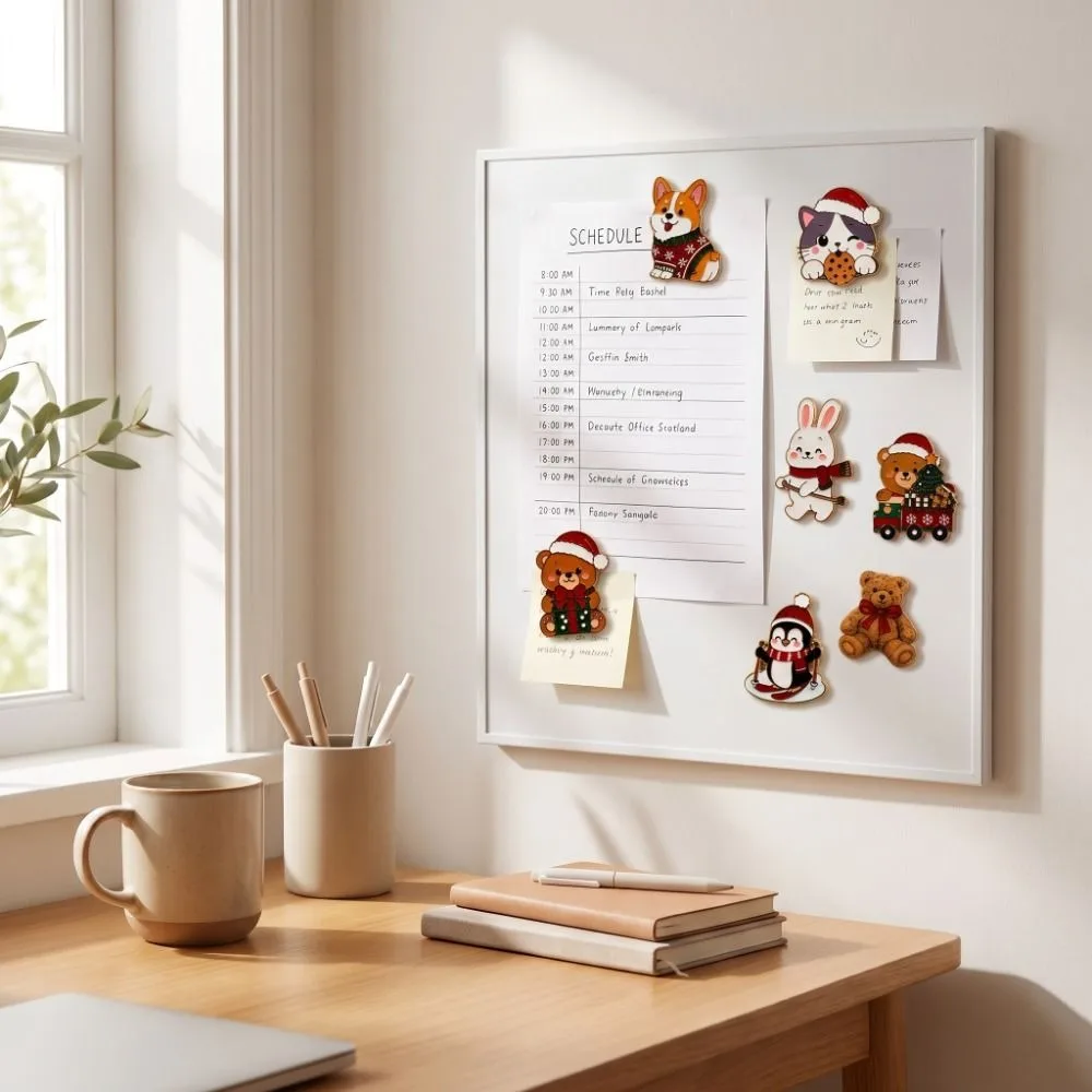 Festival Penguin Puppy Refrigerator Magnets Bear Cat Animal Magnetic Sticker Christmas Ornaments Dog Refrigerator Decor Home