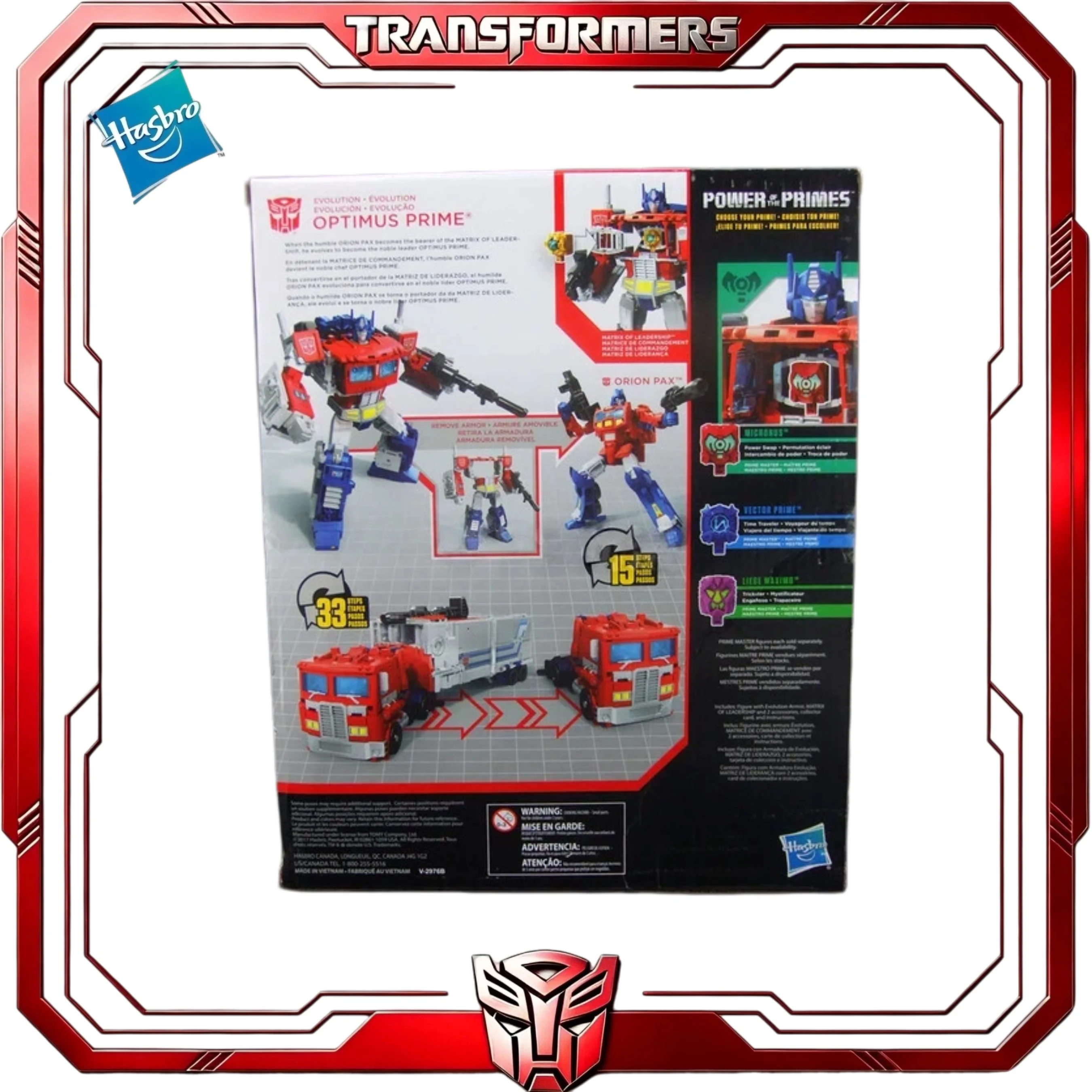 In Stock Hasbro Transformers Power of the Primes Optimus Prime G1 Autobot Hobby Collection Gift Figure view 5