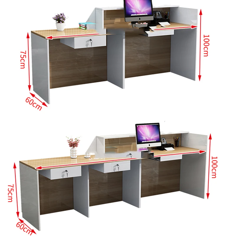 Customized Creative Bar Counter Simple Modern Luxury Classic Reception Desk Salon Glamour Mostrador Negocio Commercial Furniture