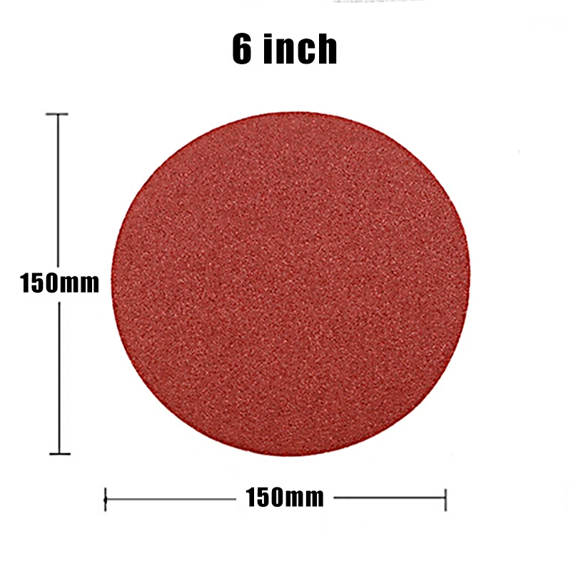 6 inch No Hole 150mm Sandpaper Woodworking Metal Grinding Disc Abrasive Polishing Tool 60-600 Grit Sanding Discs Polishing Tool