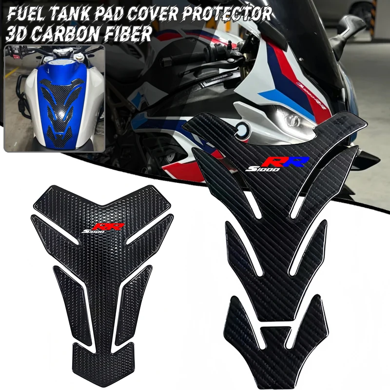 3D Carbon Fiber Motorcycle Fuel Tank Pad Cover Protector Decal Stickers For BMW S1000RR S1000 RR S1000RR LOGO