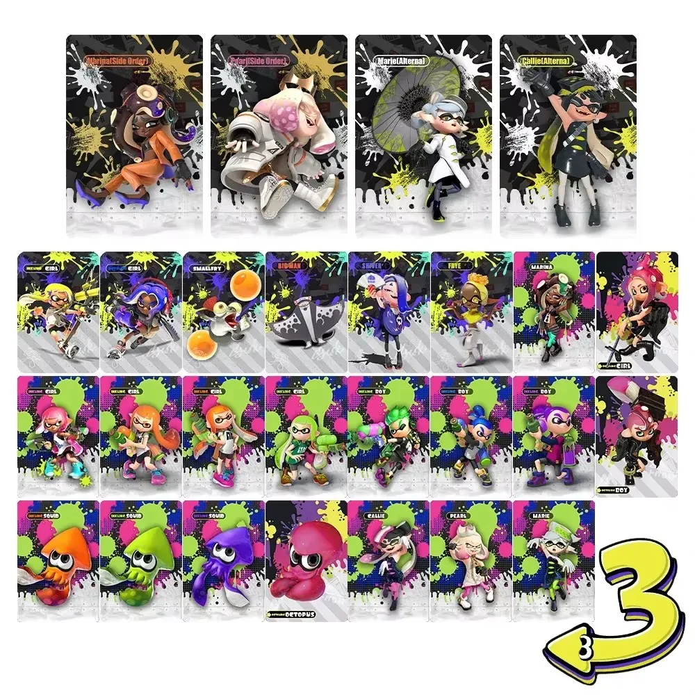Tarjeta Splatoon Splatoon 3 tarjetas NS Switch juego Splatoon 3 tarjetas NFC tarjeta Splatoon tarjeta de enlace Universal