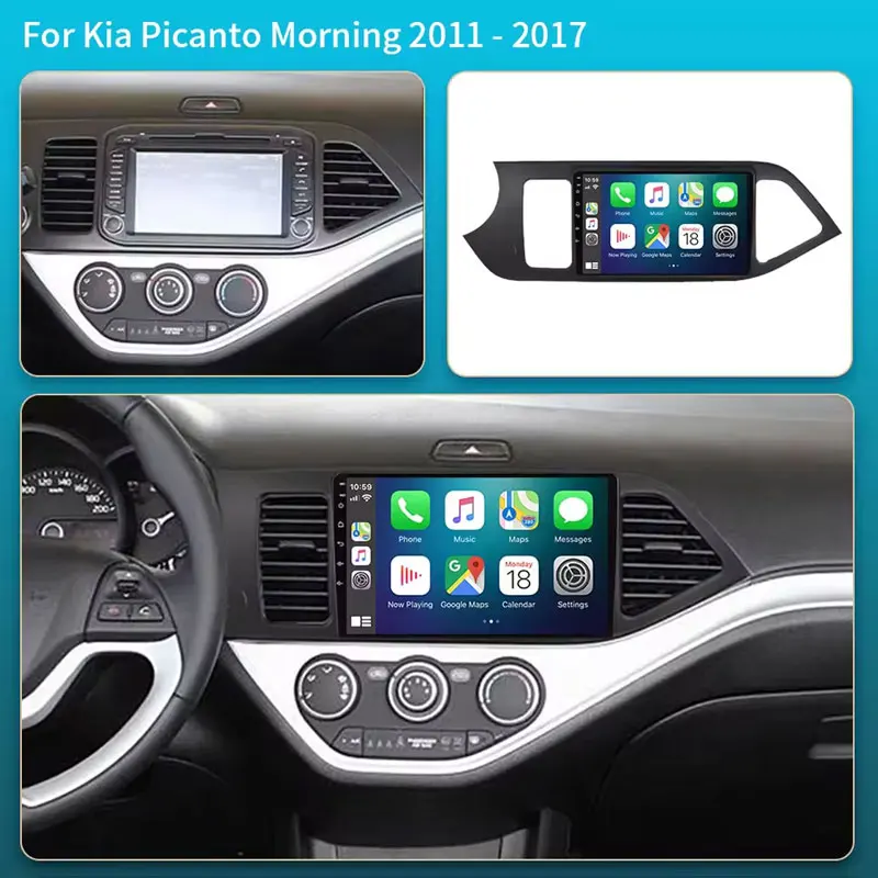 Android 16 Car Radio Carplay for KIA PICANTO Morning 2 2011 -  2016 Multimedia Player Navigation DVD Head