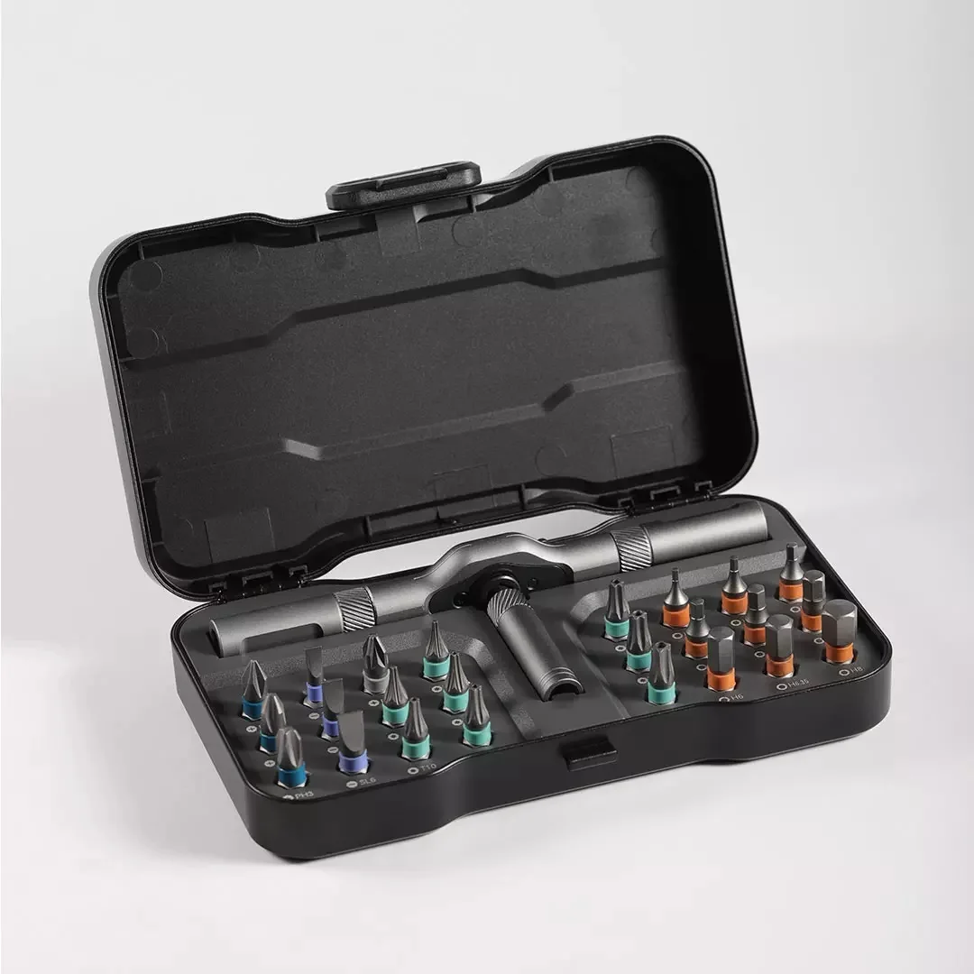 Imagem -02 - Duka-ratchet Chave de Fenda Conjunto com Case Precisão Magnética Chave de Fenda Bit Faça Você Mesmo Household Repair Tool Atuman 24 em 1