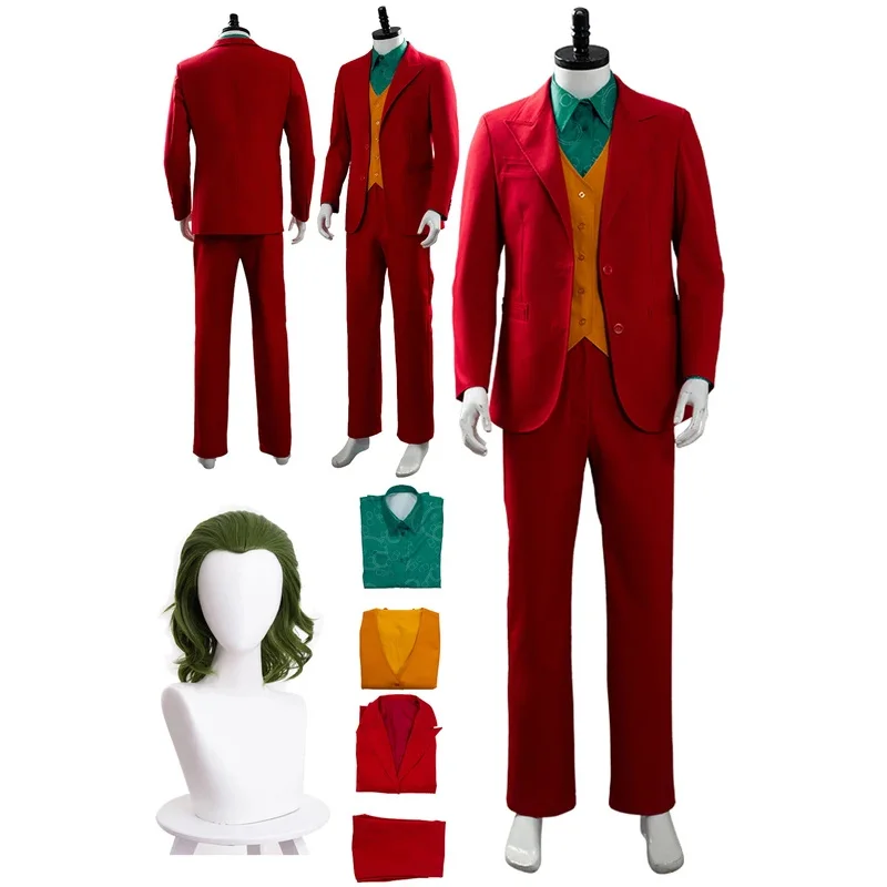 

Мужчины Джокер Косплей Ролевые Игры Парики Красные Костюмы Фильм СуперЛиходей Маскировка Взрослые Наряды Мужской Фэнтези Необычные Одежда Для Вечеринок
