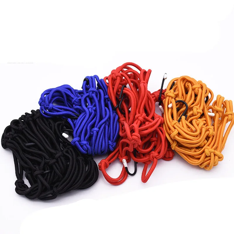 1PC 30/40cm Square Bungee Net Motorcycle 6-Hook Elastic Motorcycle Storage Helmet Tank Luggage Mesh Web Motorcycle Accessories