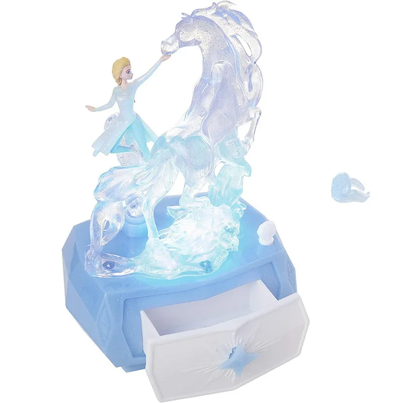 Disney Frozen 2 Musical Box Princess Elsa Model Treasure Music Box  Figures Action With Music Collection For Child Birthday Gift