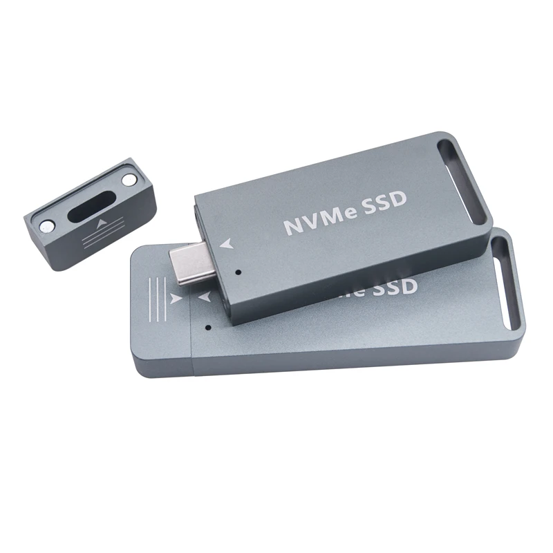SSD Enclosure External 2230/2242 M.2 SATA/NVME SSD Box CNC Aluminum Case Dual Protocol RTL9210B Chip + Magnetic Protective Cover