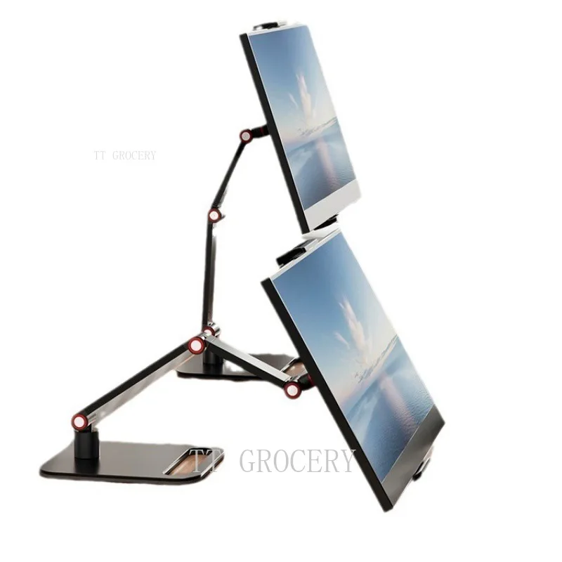 

Portable Monitor Desk Holder Metal Stand 16 Inch Universal Expandable Display Base Vesa Mount External Vertical Screen Expansion