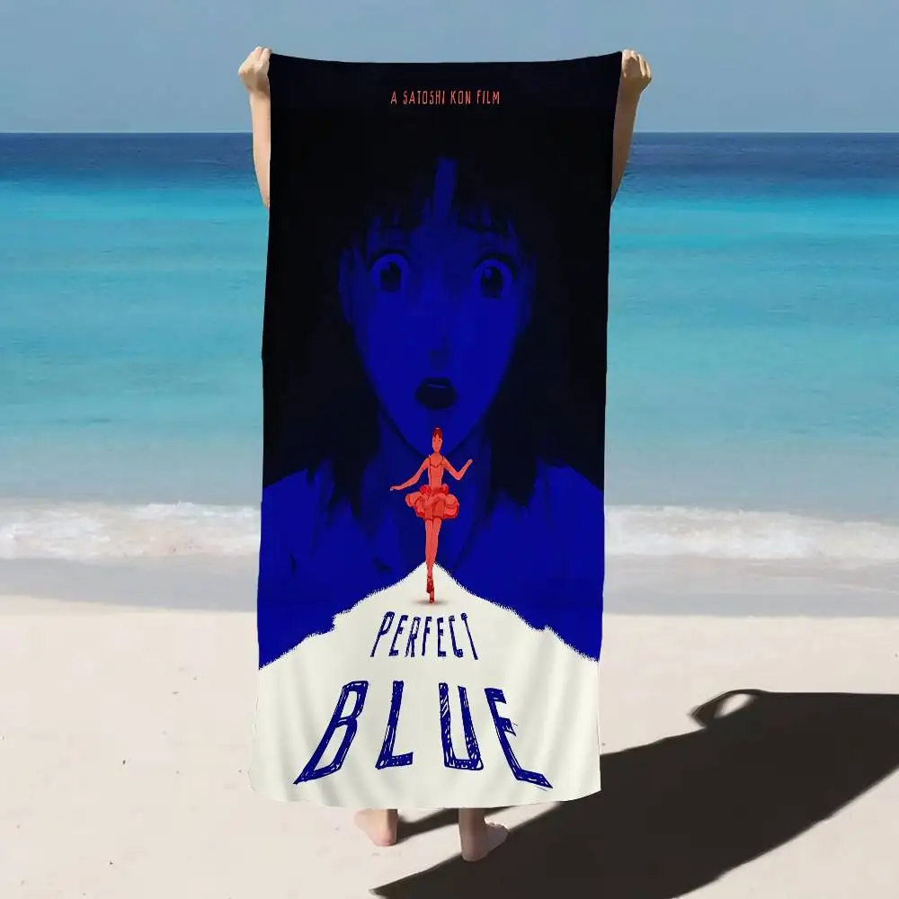 Anime P-Perfect B-Blue Microfiber Beach Towel Absorbent Quick dry Soft Yoga Swimming Resort Mountain Climbing Towel