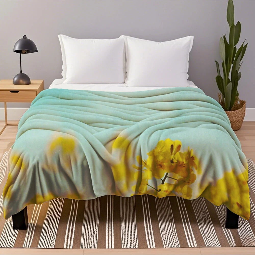 Ultra-Soft Touch Flannel Bed Blankets Blanket Small World 2 Tropical Design Duvet Cover Throw Breathable Blanket For Couples