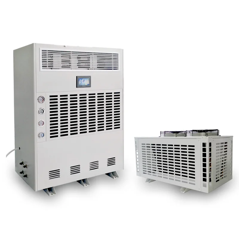 Large Capacity Air Industrial Dehumidifier Combo 2 In 1 Control Humidity And Temperature Dehumidifier