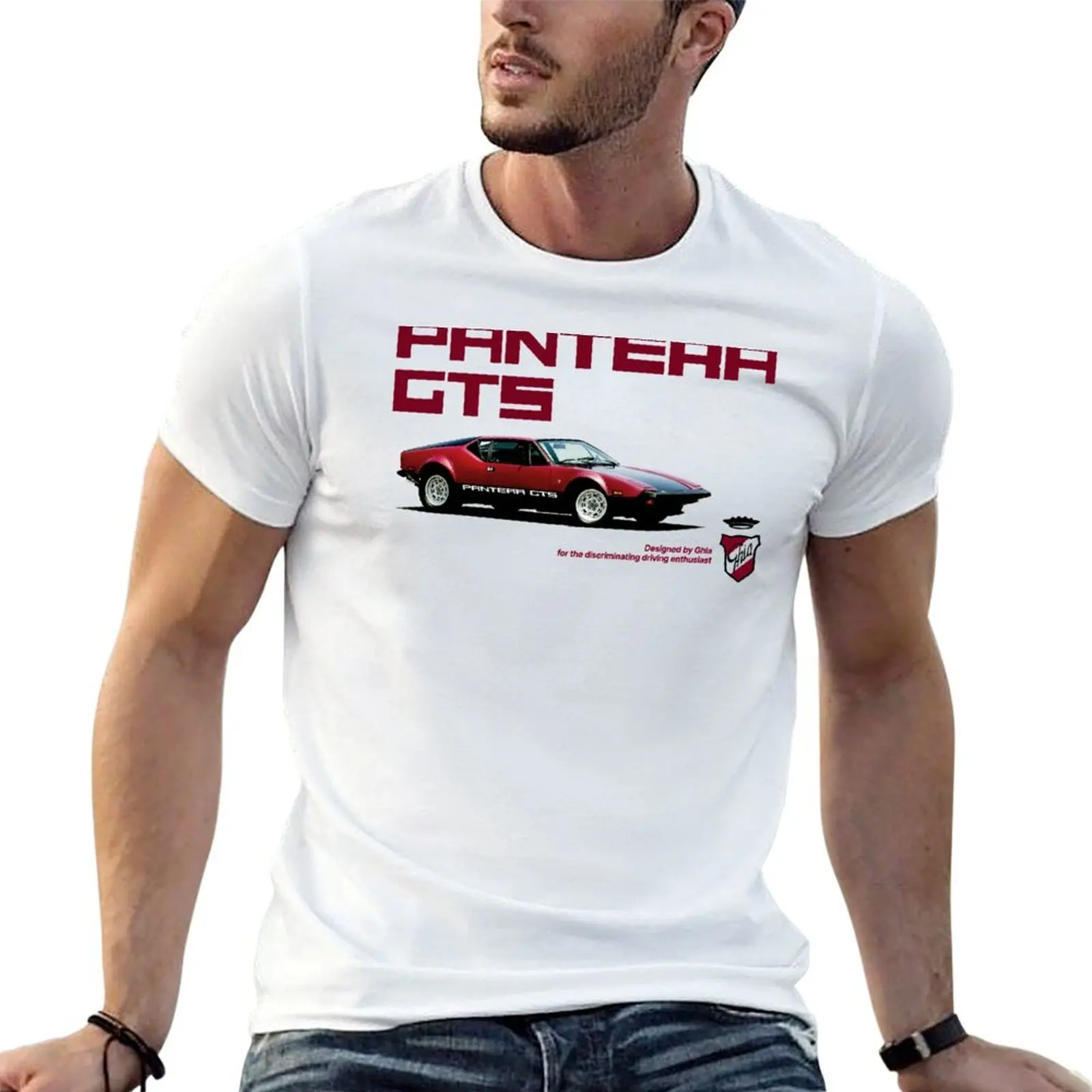 

DE TOMASO PANTERA GTS T-Shirt t shirts for man cotton soft cotton t shirts high quality T-Shirt