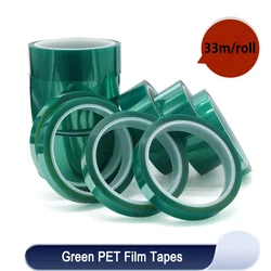 1/3/5pcs PET Film Tape High Temperature 3mm ~ 100mm Green Heat Resistant PCB Solder SMT Plating Shield Insulation Protection