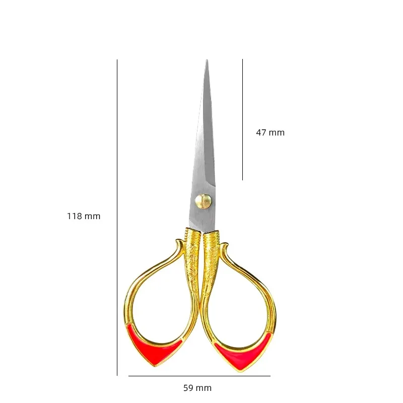 Stainless Steel Vintage Tailor Scissors Multi-color Enamel Handle Embroidery Shears for Sewing Craft DIY Needlework Thread Snips