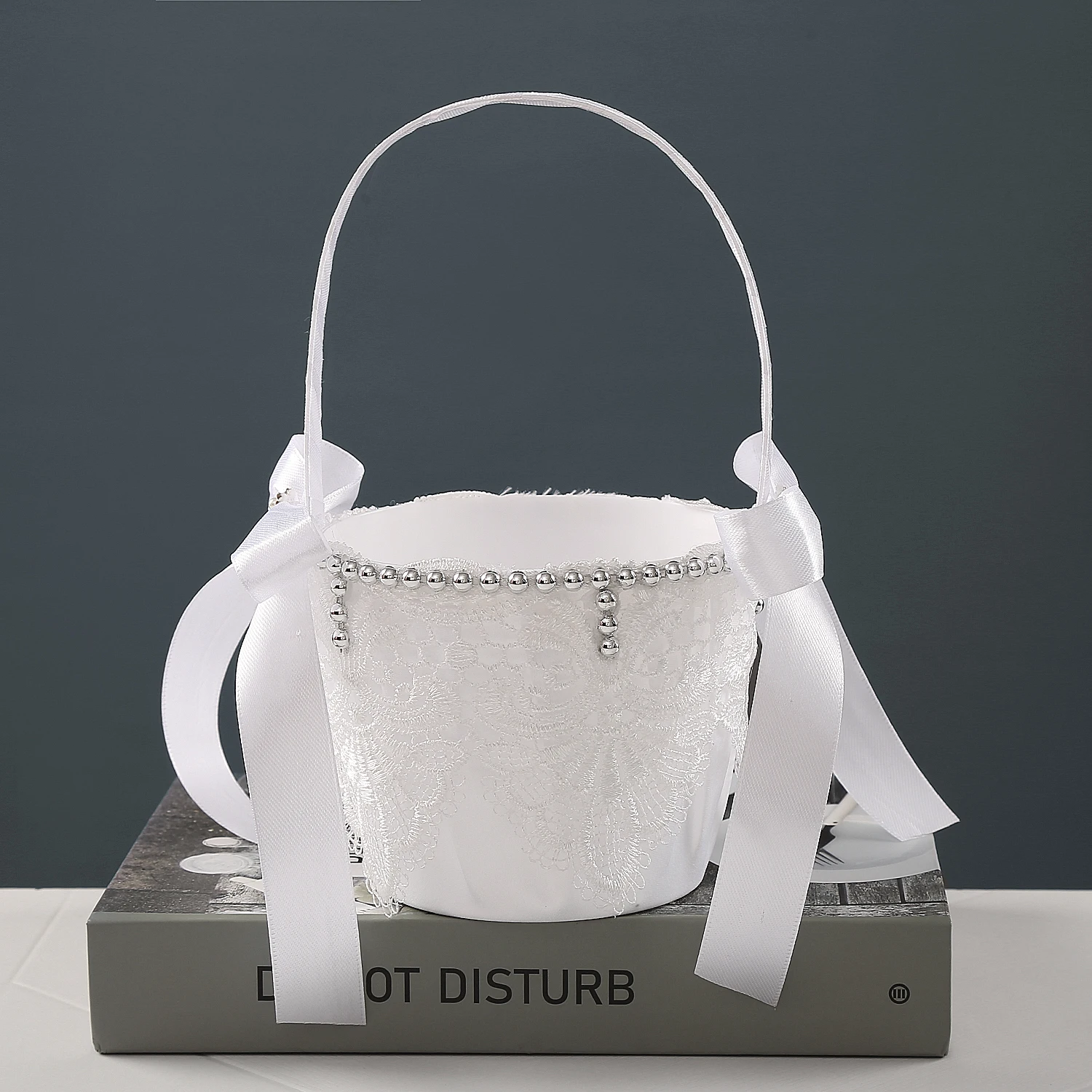 Beautiful Bridesmaid Flower Girl Basket for Wedding Ceremony Elegant Accessory for Brides