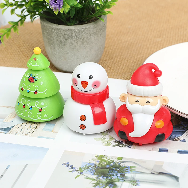 1pcs Cute Christmas Tree Santa Claus Snowman Pull Back Car Toys For Kids Merry Christmas Theme Party Favors New Year 2025 Noel