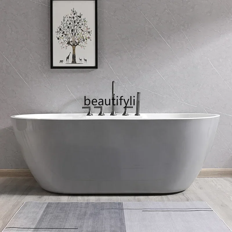 Y183ff Hotel acrylic integrated bathtub five-piece set household Japanese bathroom bathtub