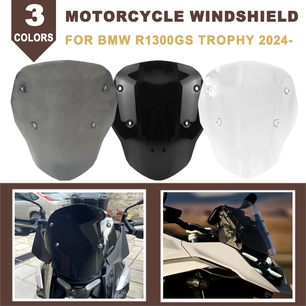 

Motorcycle Front Windshield Windscreen Wind Deflector New Fairing Glass Protector For BMW R1300GS R 1300 GS 1300GS Trophy 2024-