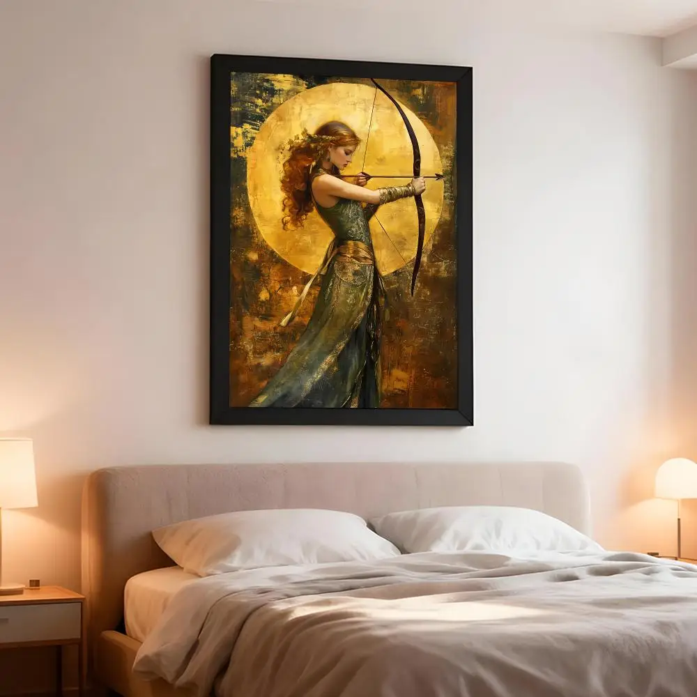 Mythic Literary A-Artemis Poster Artistic Instant Peel-Off Wall Decor Atmosphere Setter for Bedside & Shared Room