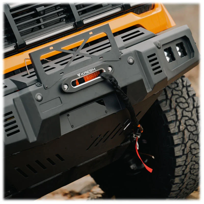 اكسسوارات السيارات المصد الأمامي الحرس غطاء شريط الثور 4WD تعديل ل BAIC BJ40PRO 2024-2027 ل BJ40 الصلب الثور بار