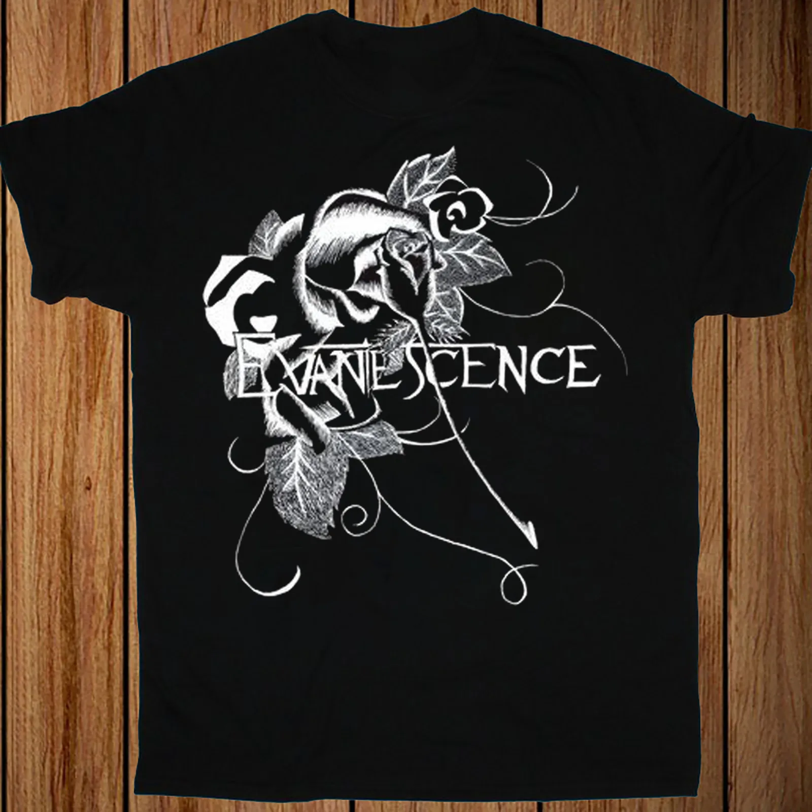 Evanescence Symbol T-Shirt Short Sleeve Cotton Black Men