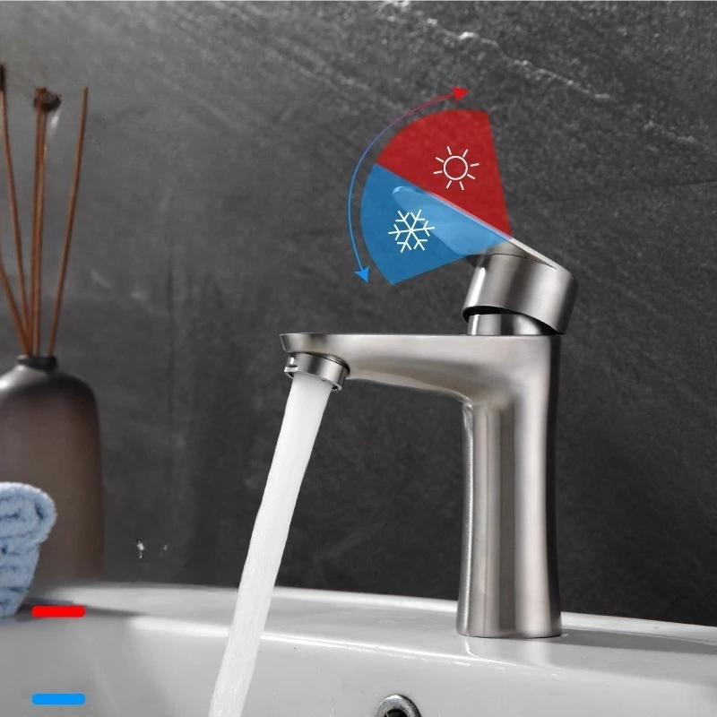 

Смеситель для умывальника, умывальник, ванная комната, горячая и холодная вода, универсальный брызгозащищенный смеситель для дома, простой дизайн