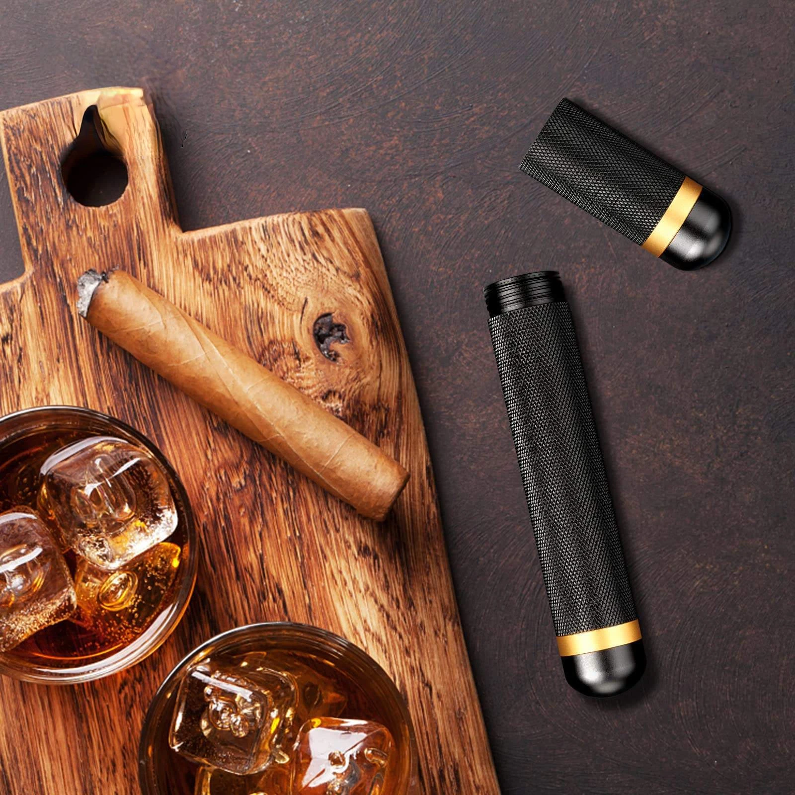 Titanium Cigar Case Portable H - Travel Accessories Youtube ulasan dan harga