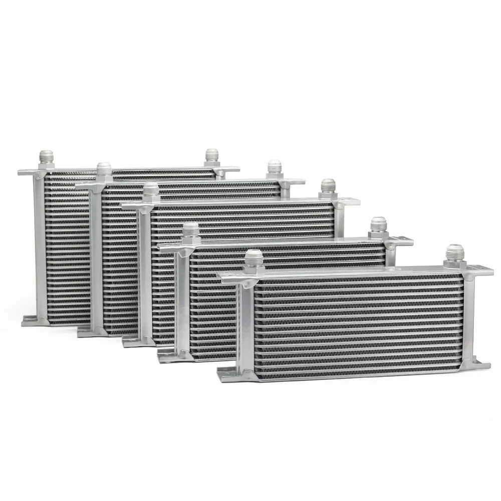 Universal 25Row AN10 Auminum Engine Transmission Oil Cooler Sliver British Type TK-OC000025-AN10