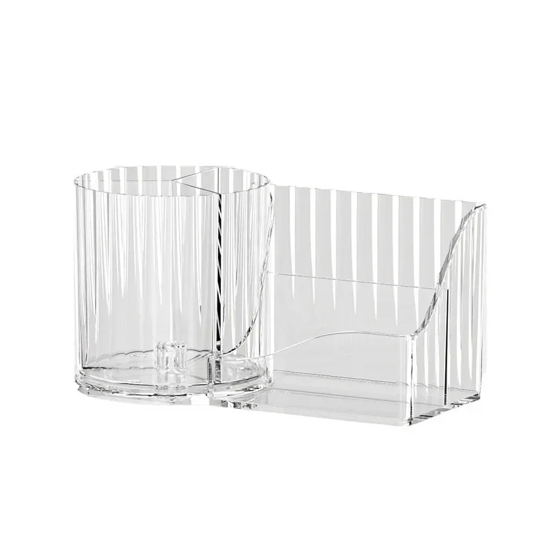 Mirror cabinet storage box bathroom wall-mounted transparent layered oblique cosmetics organization and storage